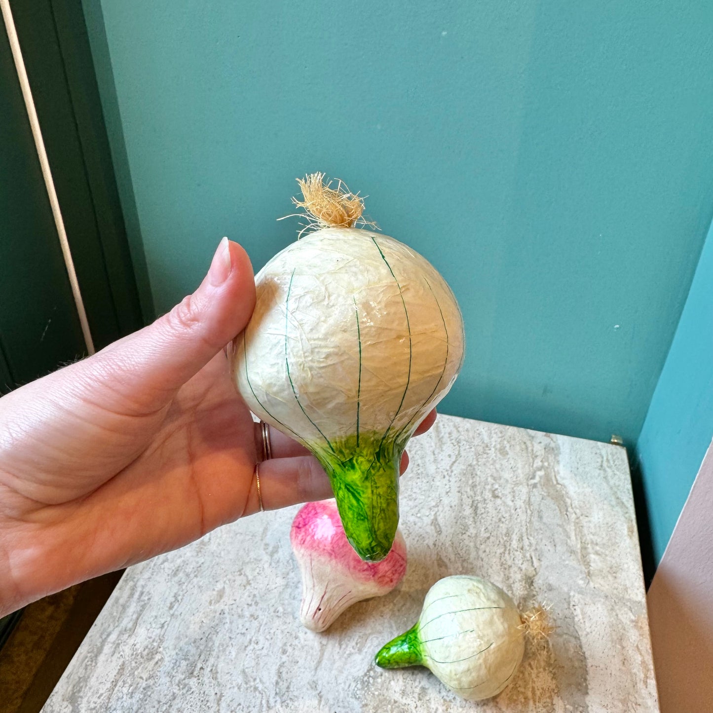 Set of 3 Vintage Paper Mache Vegetables