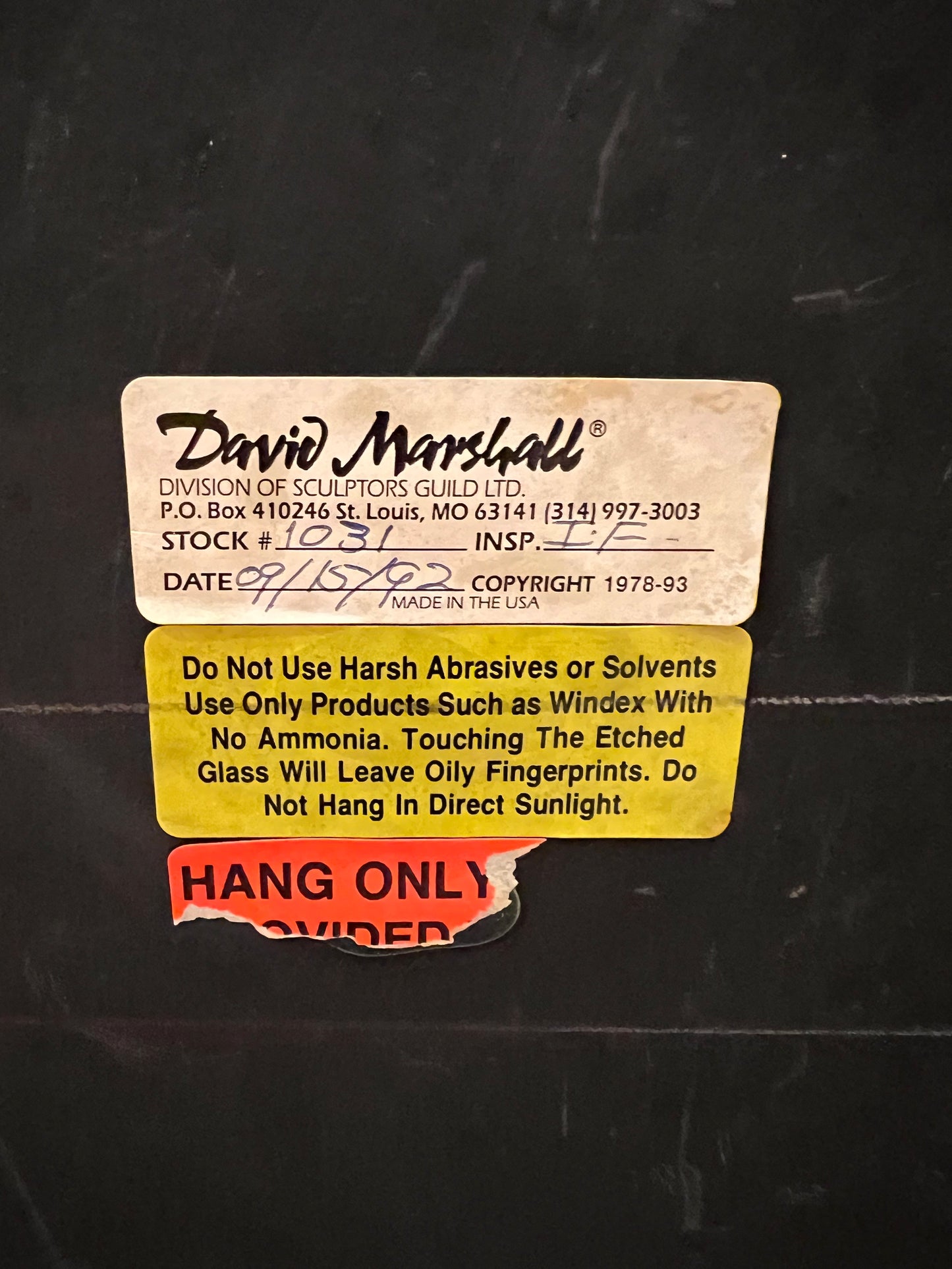Vintage David Marshall Crane Mirror