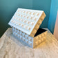 Beige Resin Geometric Decorative Box