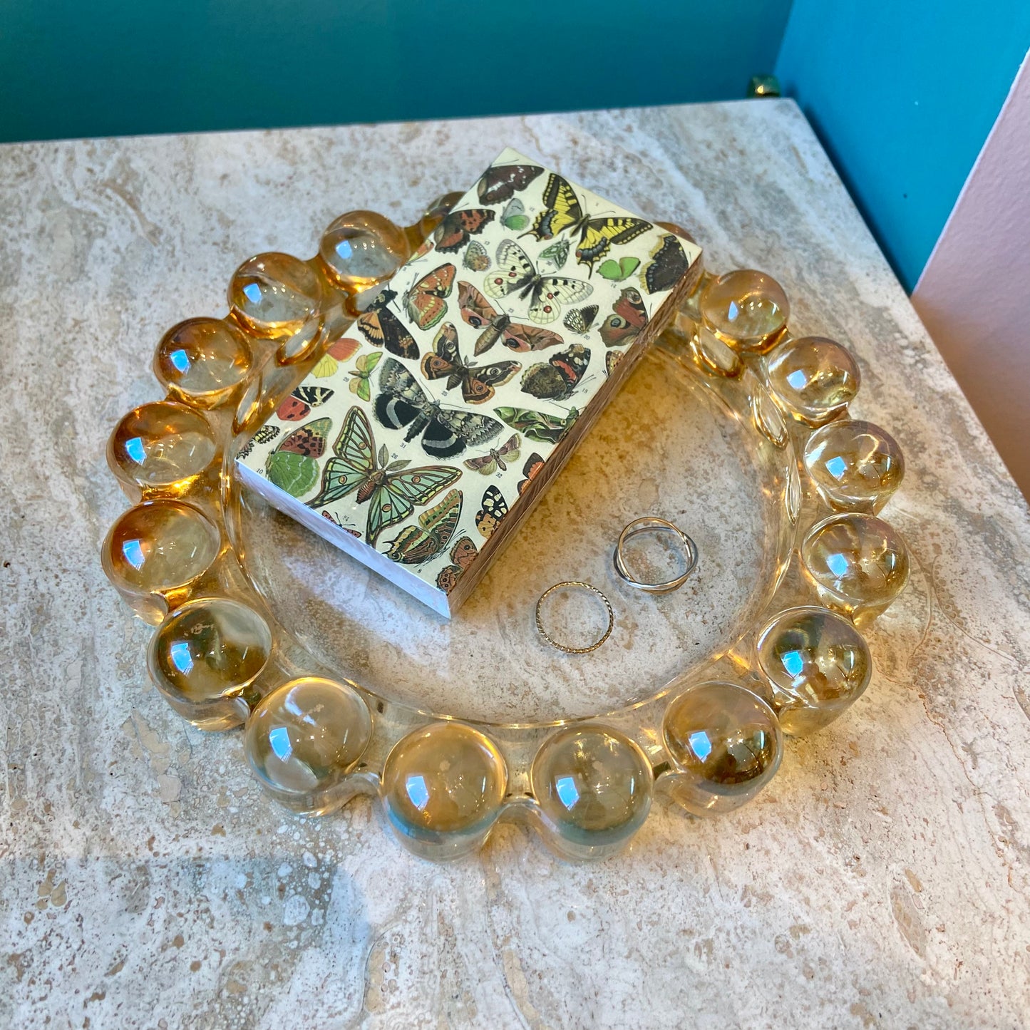 Large Vintage Pale Yellow Boopie Dish