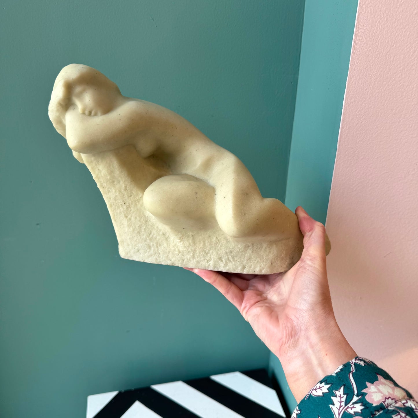 Mid Century Modern ‘The Dreamer’ Cast Resin Reproduction Sculpture by Vincent Glinsky - Signed