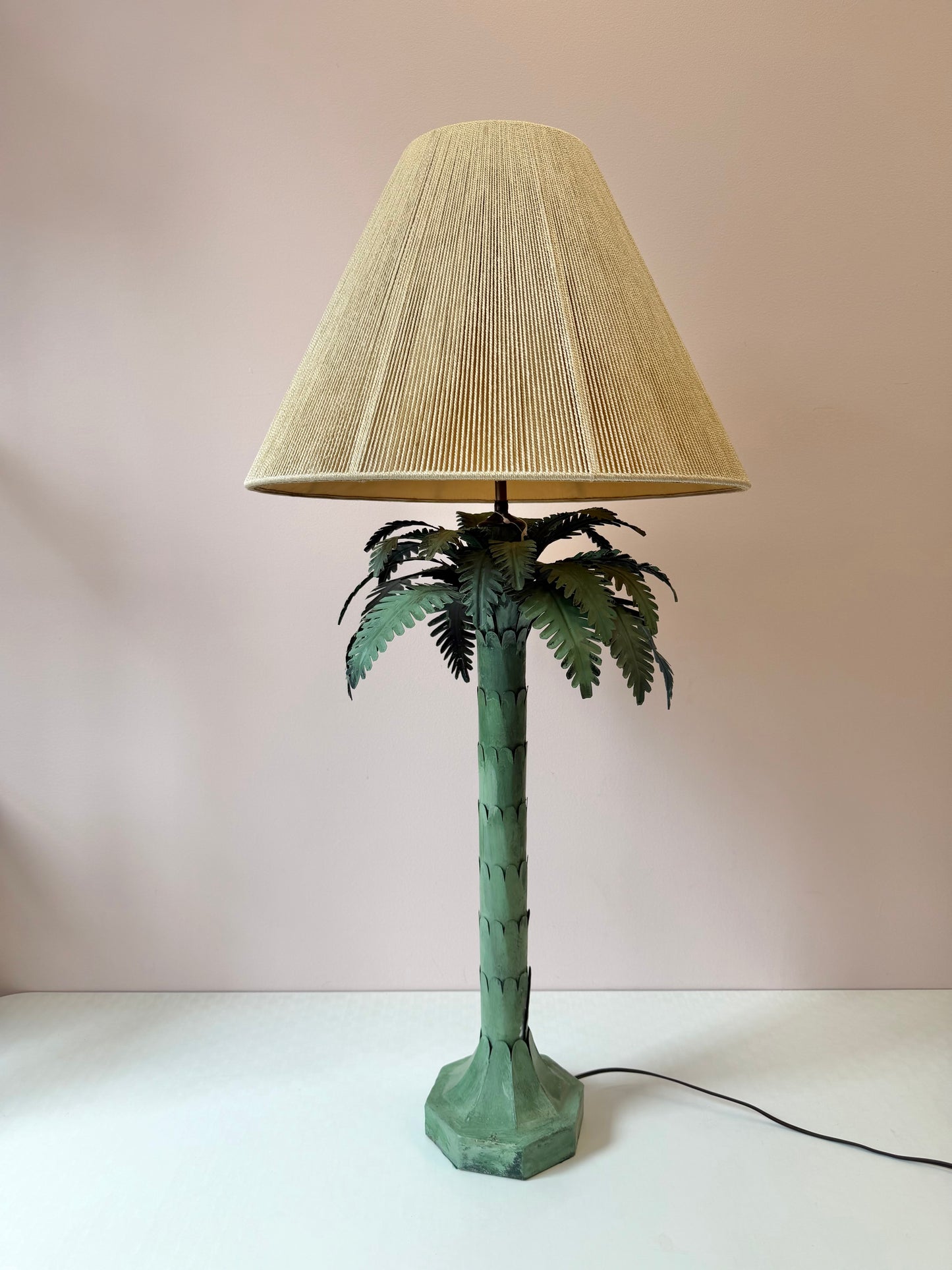 Vintage 1970s Chapman Style Palm Tree Table Lamp/per item