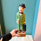 Vintage Hand Carved Wooden Salesman Statue