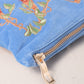 Orangutans Caribbean Blue Velvet Large Everyday Pouch by Elizabeth Scarlett
