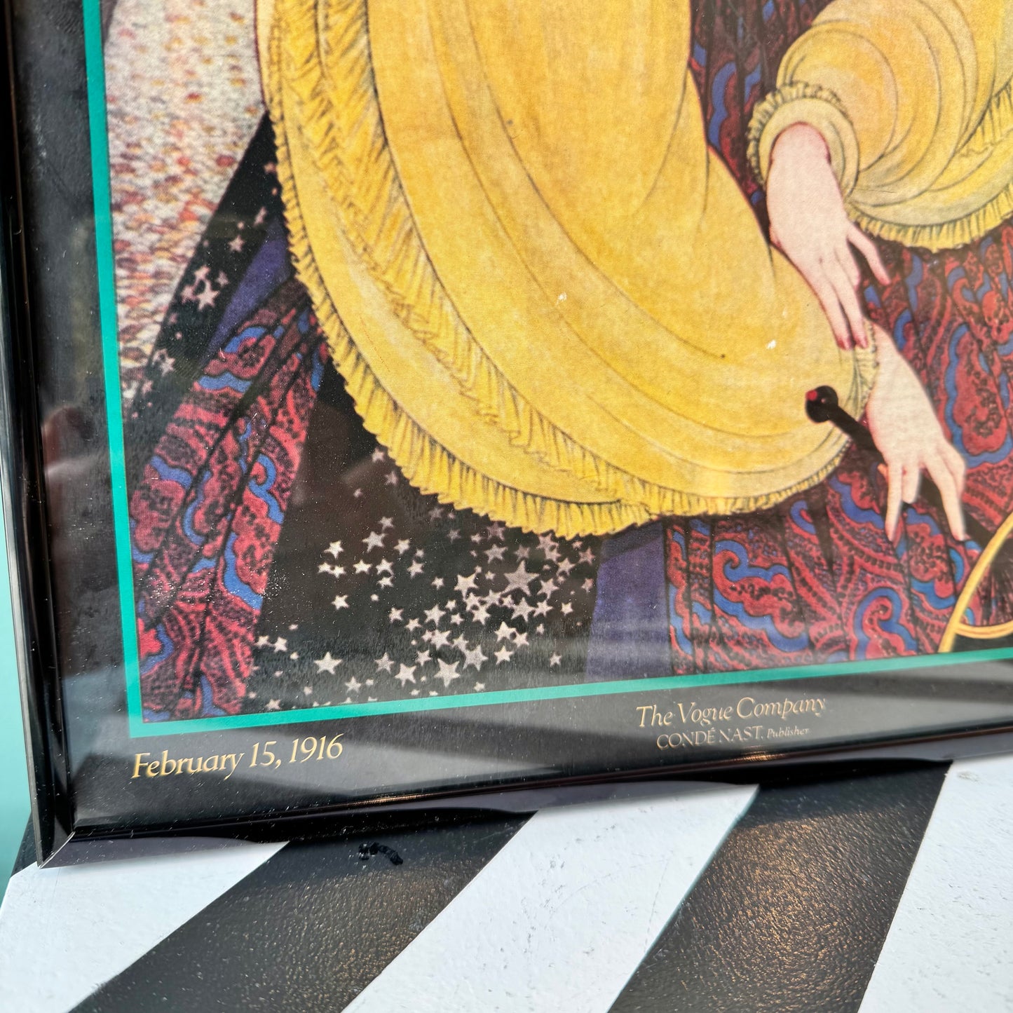 Vintage Framed Vogue Cover Poster (as is)