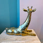 Vintage Large Brass Giraffe Statue