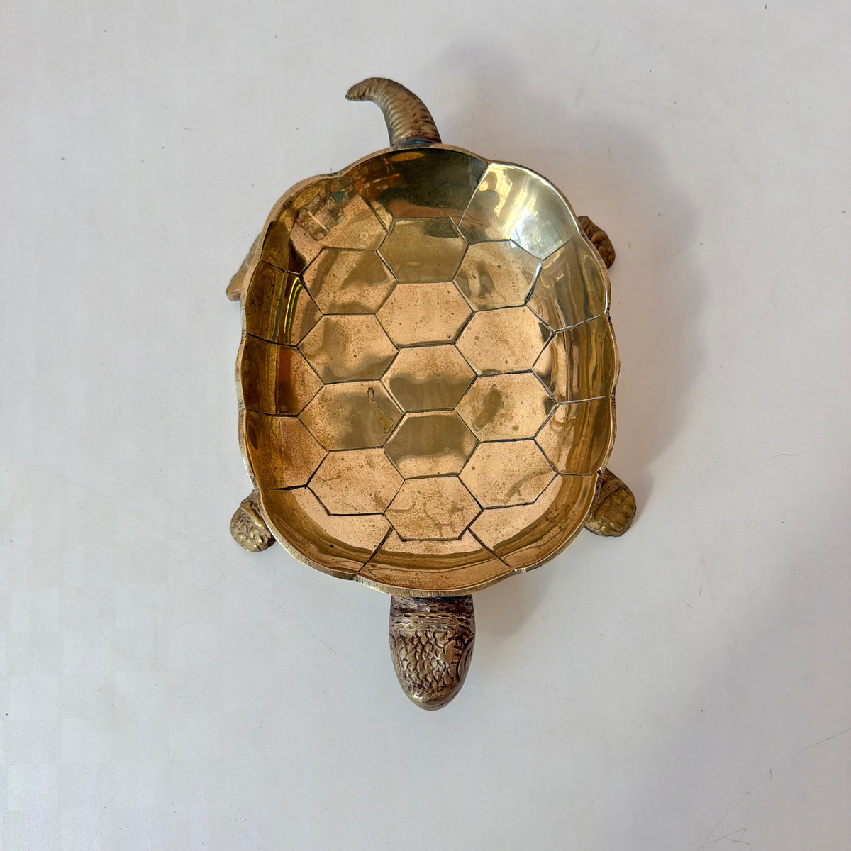 Vintage Brass Turtle Catchall Dish
