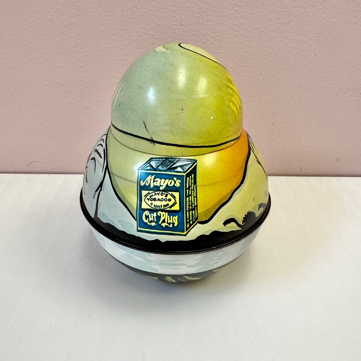 Vintage Roly Poly Collectible Antique Figure Tins by Bristol Ware