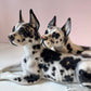 Vintage Porcelain Great Danes Resting Sculpture by Giovanni Ronzan