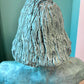 Vintage Painted Terracotta Woman Bust Sculpture