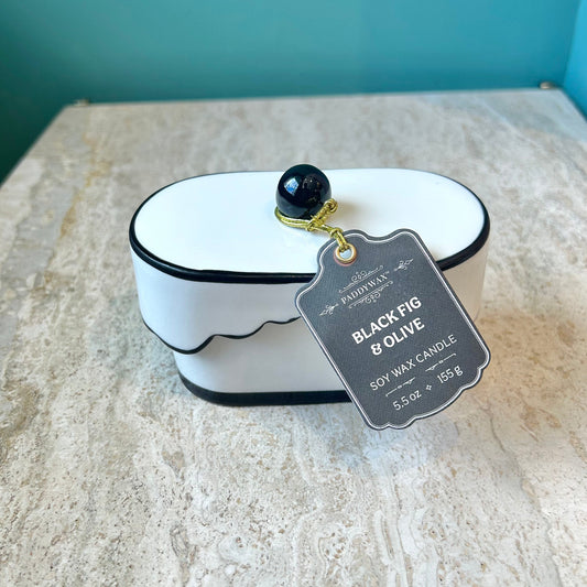 Paddywax Black Fig and Olive Cherie Porcelain Candle