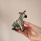 Vintage Small Bahati Ceramic Zebra Figurine