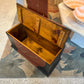 Vintage 1980's Art Deco Lady Wooden Bench Chest