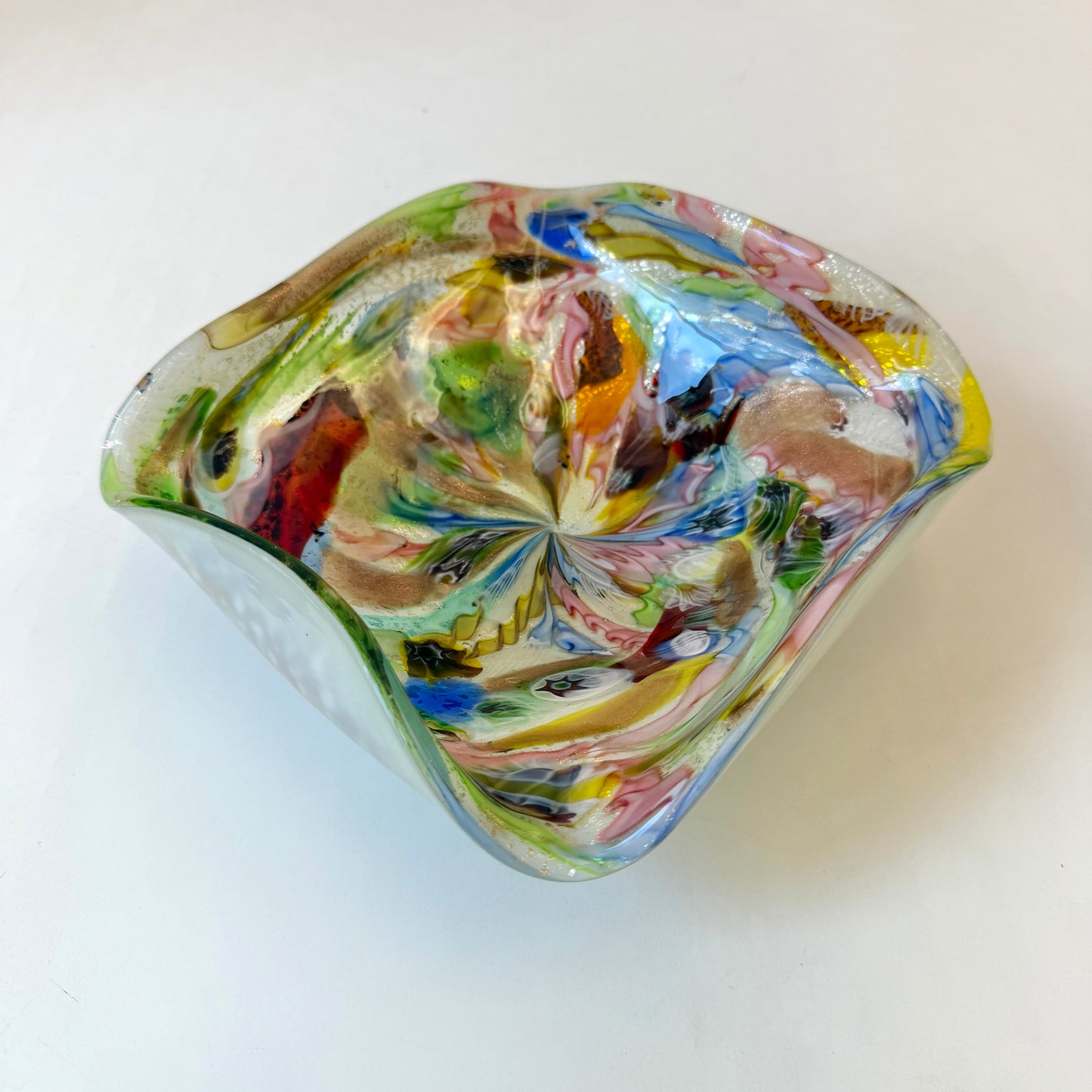 Vintage Murano Glass Tutti Frutti Catchall Bowl