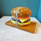 Vintage Ceramic Hamburger Bookends