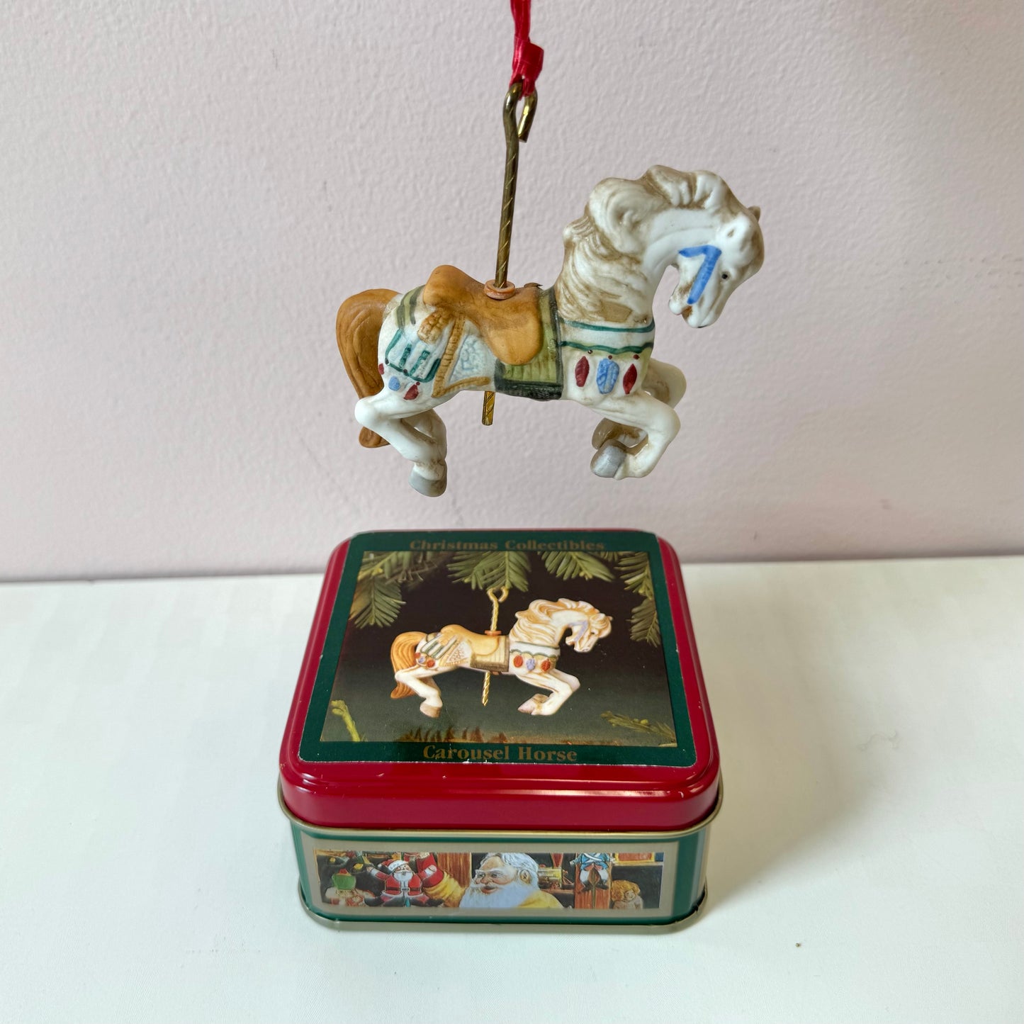Vintage Carousel Horse Ornament in Box #10