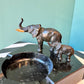 Vintage Black Marble Elephant Ashtray