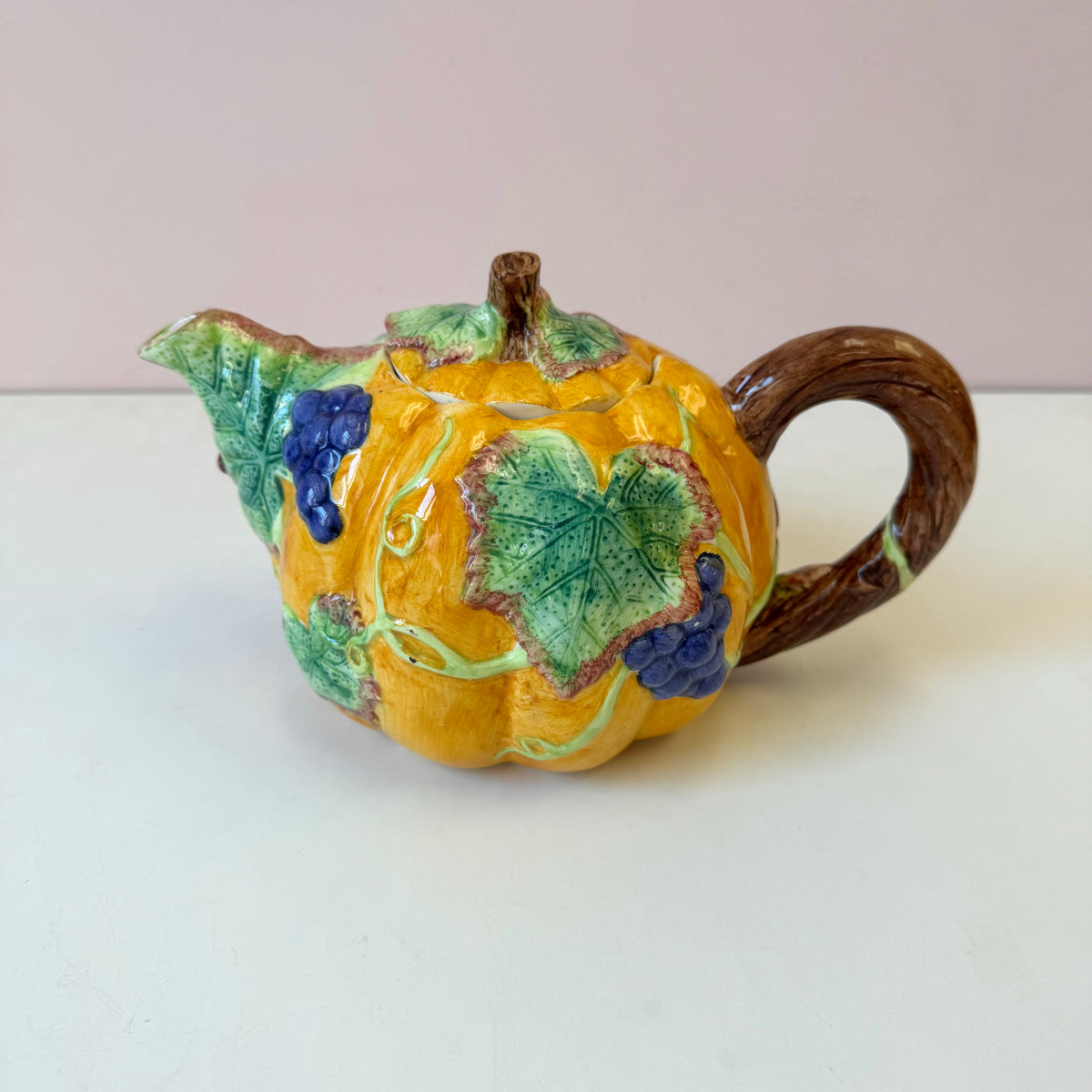 Vintage Nantucket Ceramic Pumpkin Teapot
