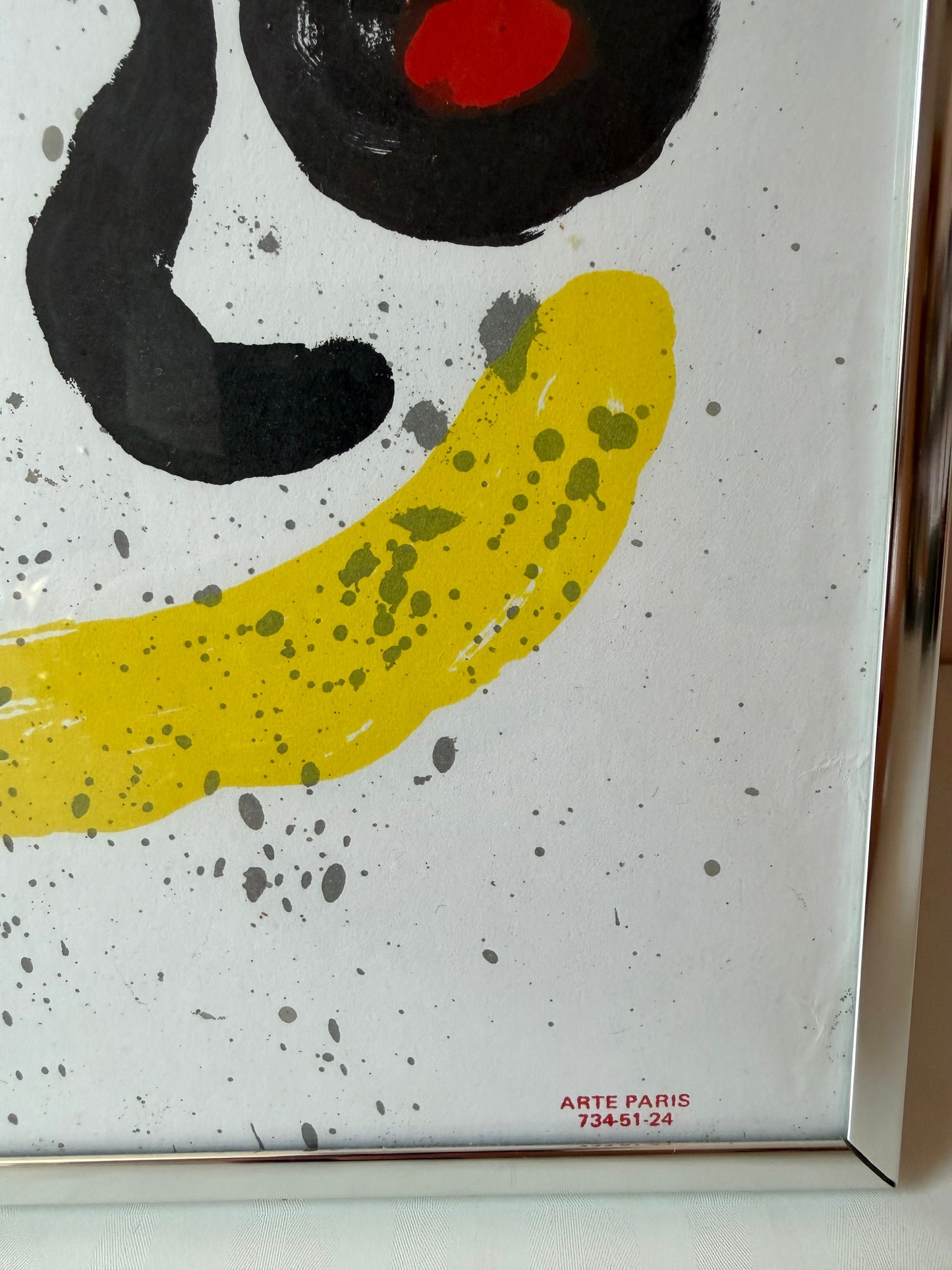 Vintage 1970 Joan Miro "Sculptures' Exhibition Framed Poster