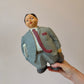 Vintage Chubby Business Couple Money Banks Attributed to L’Aquilone Italy