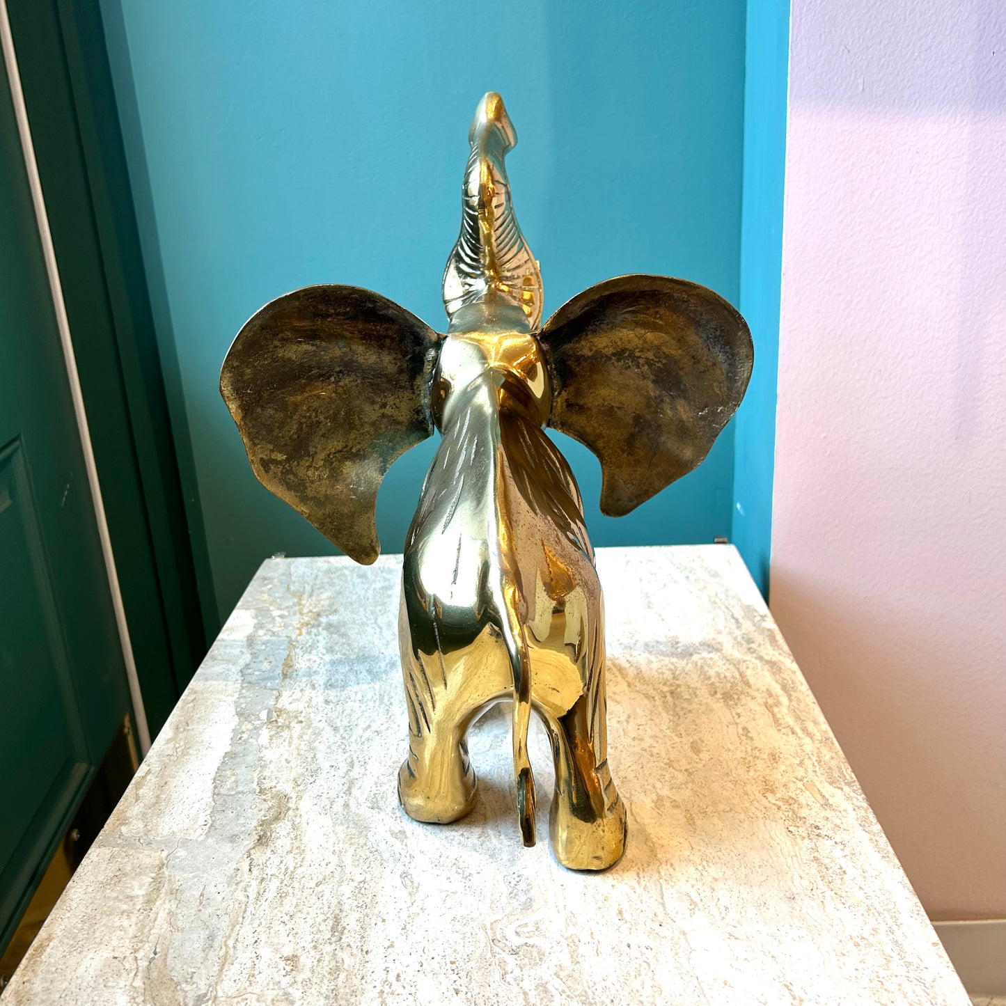Vintage Brass Elephant Statue