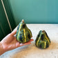 Vintage Ceramic Striped Gourd Figurines- Pair