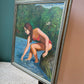 Vintage Original Framed “Bather” Artwork