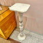 Vintage Italian White Marble Pedestal