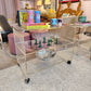 Vintage Lucite Waterfall Rolling Cart/Shelf