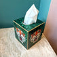 Tiger on Malachite Tissue Box Cover