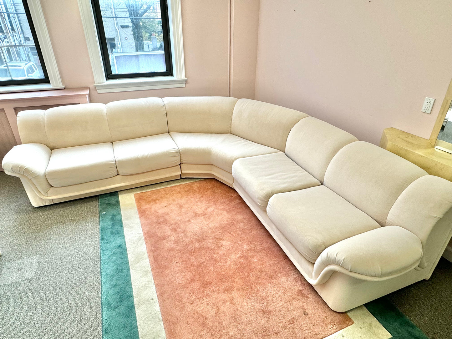 Vintage Three Piece Cream Sofa by Carson’s
