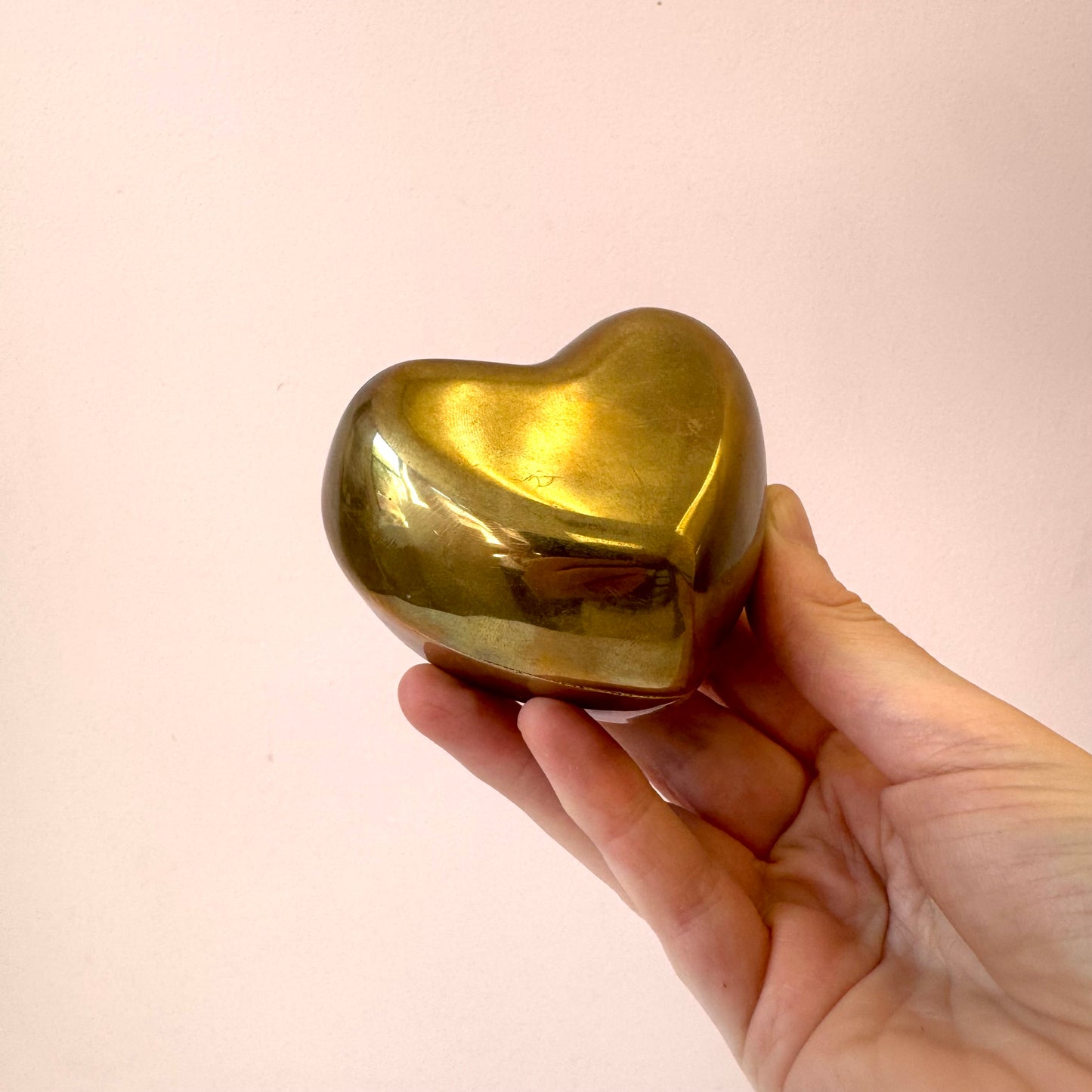 Vintage Brass Heart Box