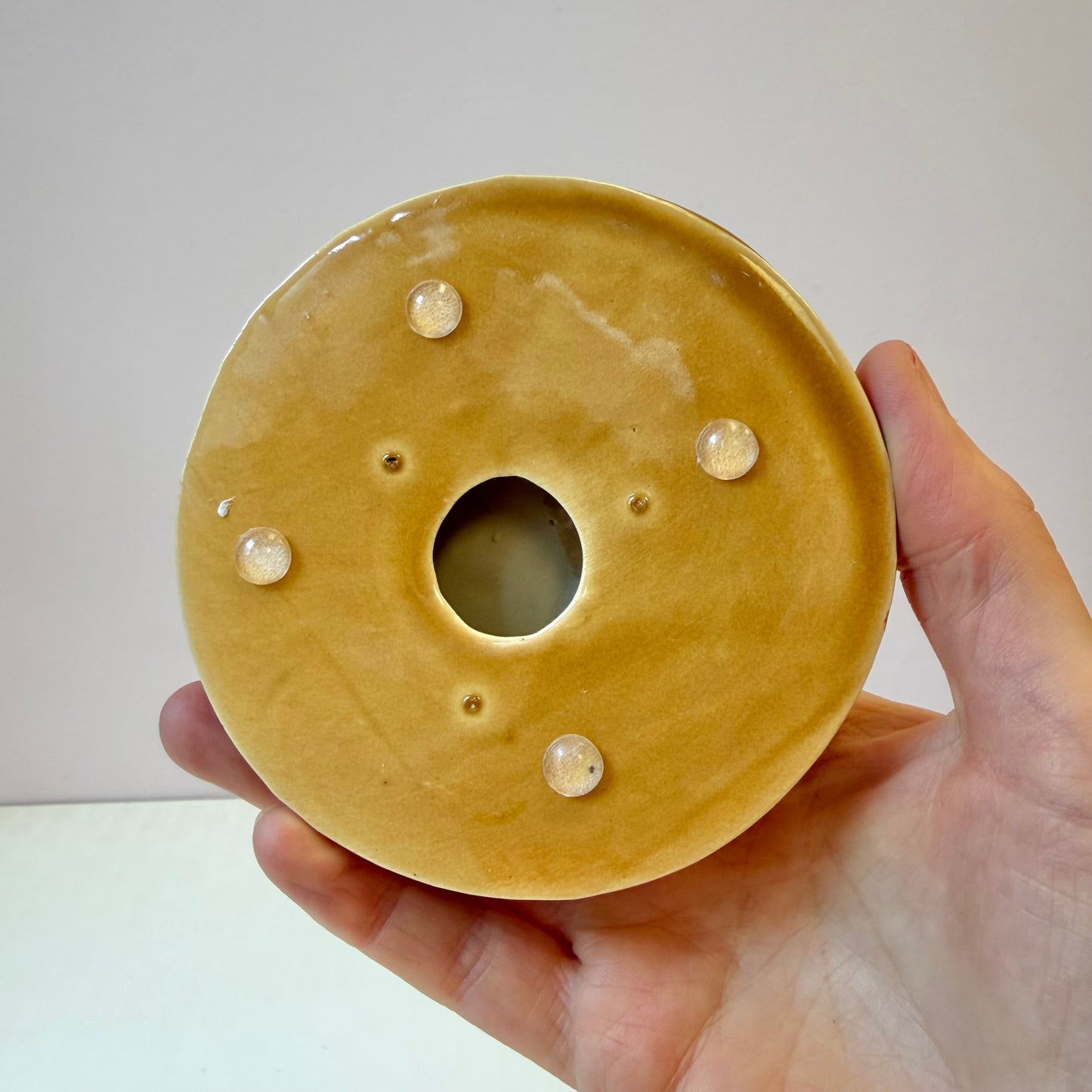 Vintage 1979 Ceramic Cheeseburger Coaster Set by Jo Anne Marquardt
