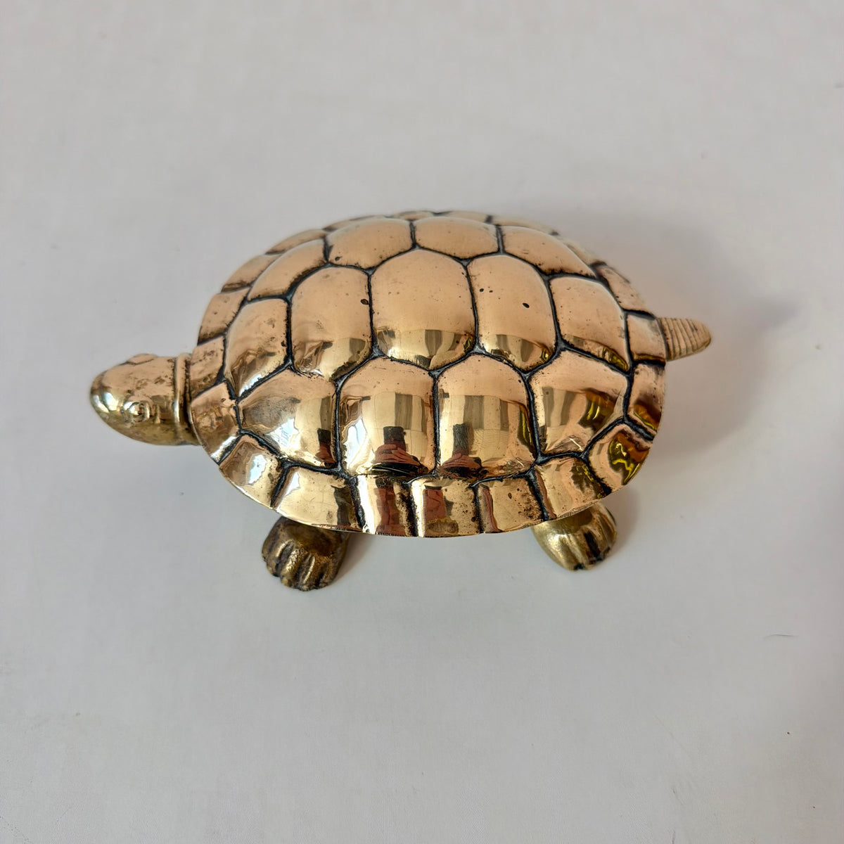 Vintage Brass Turtle Ashtray/Trinket box