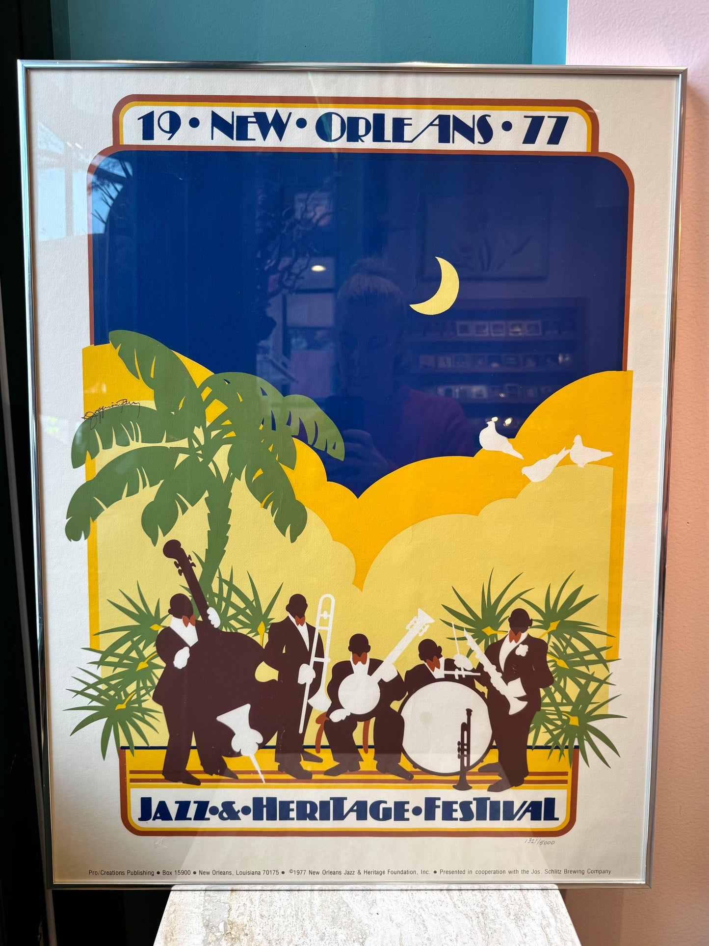 Vintage 1977 Limited Edition New Orleans Jazz & Heritage Poster Signed and Numbered
