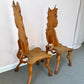 Pair of 1980 Andrew Willner Horse Chairs/Signed and Dated