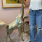Vintage Extra Large Brass Giraffe 54.5"