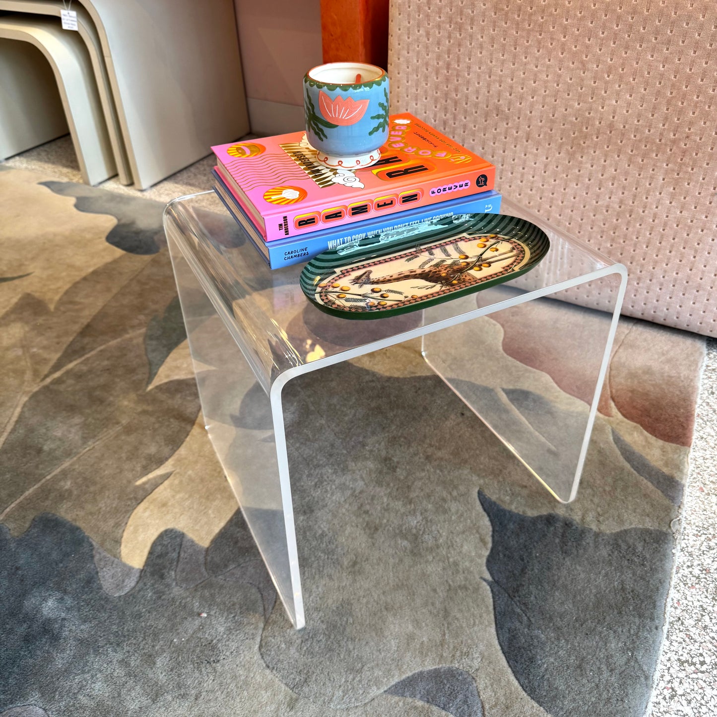 Vintage Lucite Waterfall Side Table