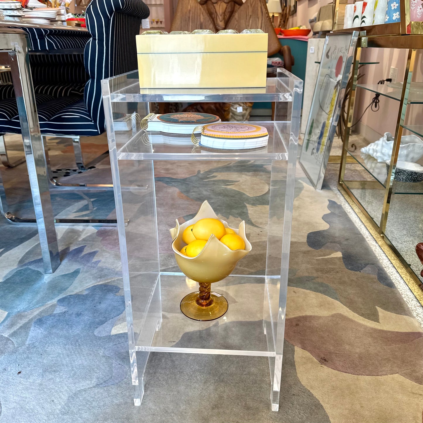 Vintage 3 Tier Lucite Shelf/Side Table