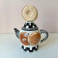 Vintage Ceramic Bagel Teapot by Joanne Delomba