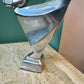Vintage Abstract Aluminum Mother and Baby Statue