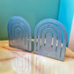 Vintage Spectrum Arch Metal Bookends