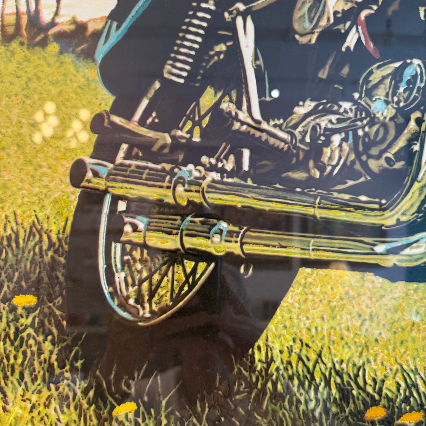 Vintage Limited Edition Screenprint Titled "Triumph Trumpet" by Tom Blackwell