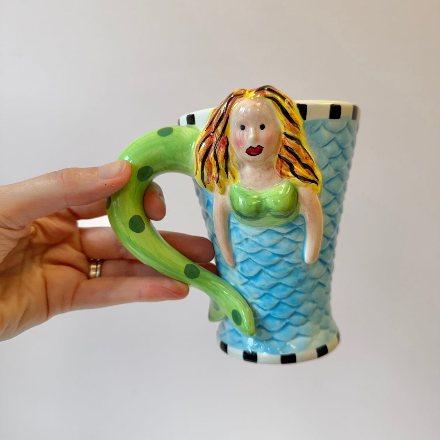 Vintage Pair of Novelty Mermaid Mugs