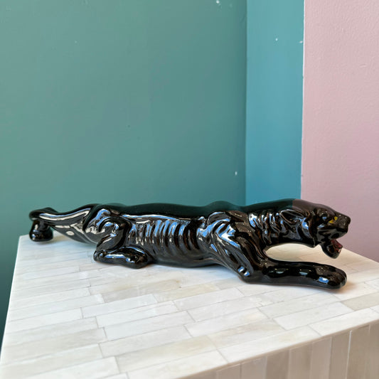 Vintage Ceramic Panther Figurine
