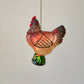 Glass Chicken Ornament