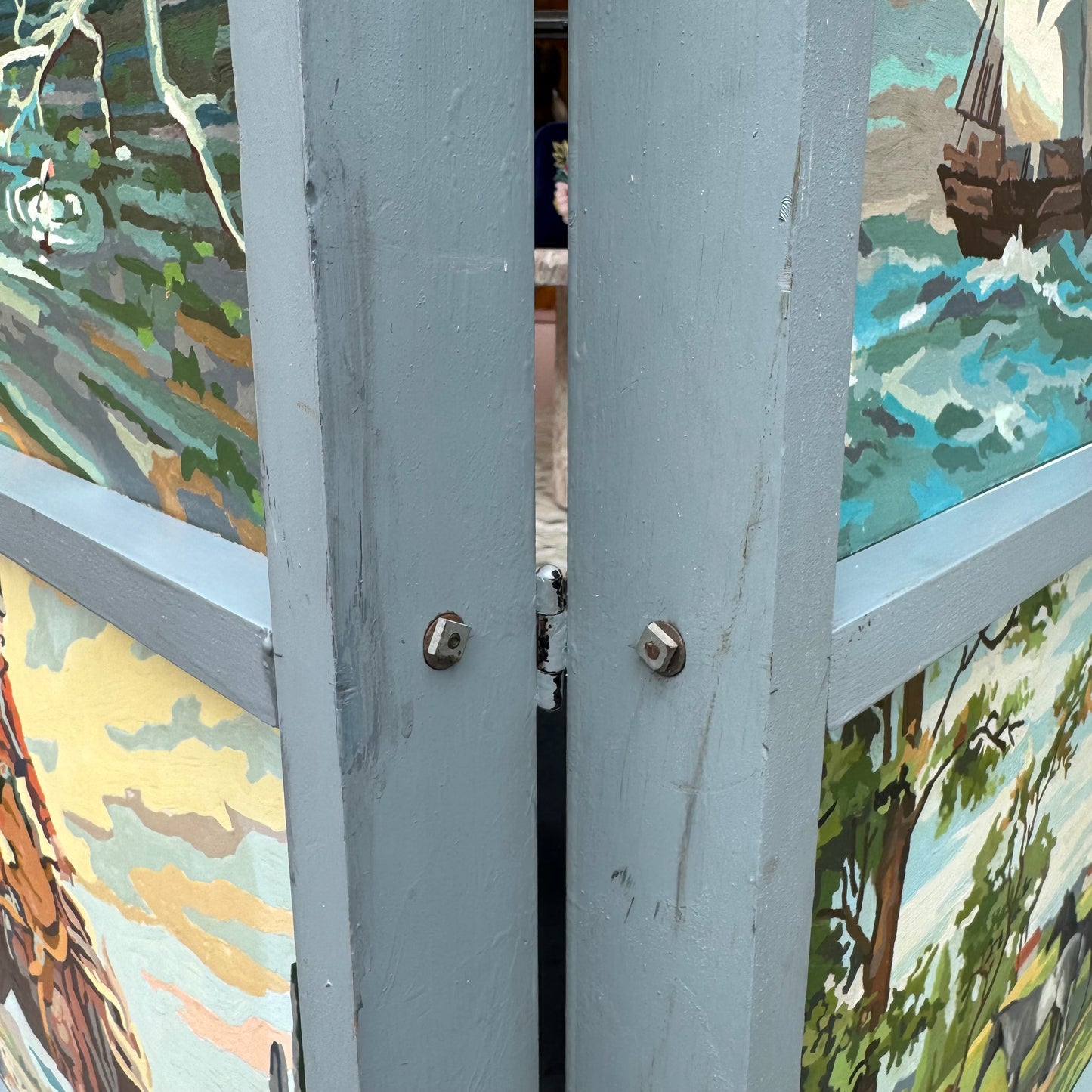 Vintage 1950's Original Paint by Numbers Screen/Room Divider