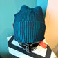 Rib Knit Beanie: Navy Teal