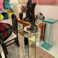 Vintage Octagonal Mirrored Pedestal 36"