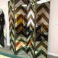 *ON HOLD. Vintage 4 Panel Chevron Mirrored Screen/Room Divider